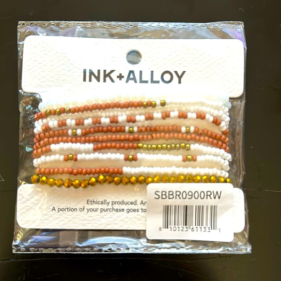 Jewelry - Ink & Alloy Burnt Orange and White
